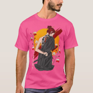 Japanischer Samurai Vintage Sakura Kirschblüten Ka T-Shirt