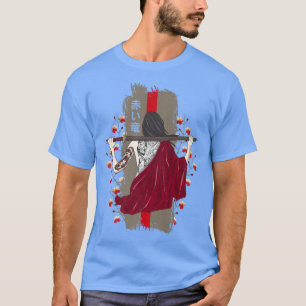 Japanischer Samurai Vintage Sakura Kirschblüten Ka T-Shirt