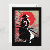 Japanischer Samurai Warrior Japan Bushido Schworsm Postkarte (Vorne/Hinten)