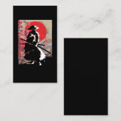 Japanischer Samurai Warrior Japan Bushido Schworsm Visitenkarte (Vorne/Hinten)