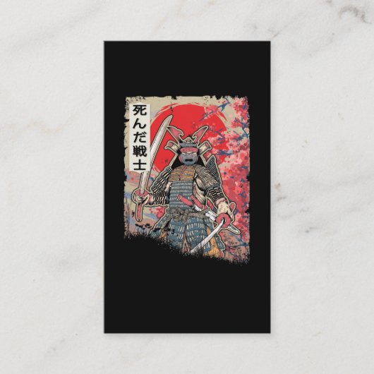 Japanischer Samurai Warrior Japan Dead Swordsman Visitenkarte (Vorderseite)