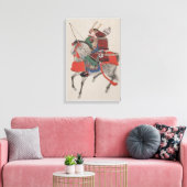 Japanischer Samurai Warrior on Horse Print Leinwan Leinwanddruck (Insitu (Wohnzimmer))