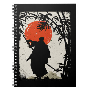 Japanischer Samurai Warrior Swordsman Notizblock