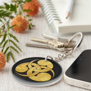 Japanischer Samuraiclan Tadpole-Montages Schlüsselanhänger