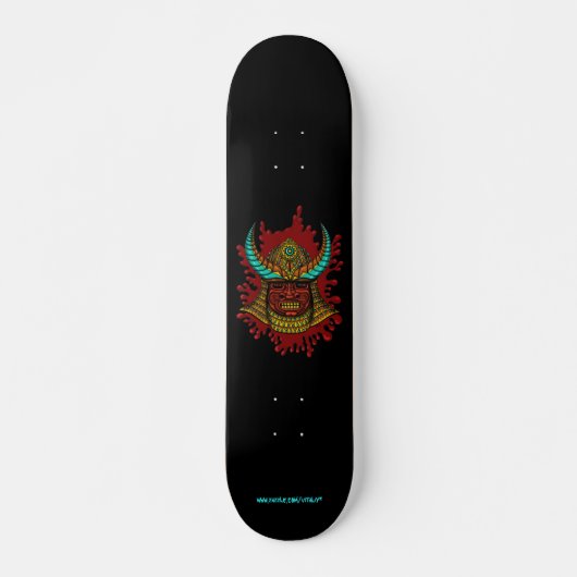 Japanischer Samuraisturzhelm cooler Skateboard (Vorne)