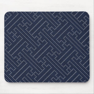 Japanischer sashiko Schlüsselentwurf Mousepad