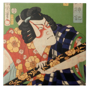 Japanischer Schauspieler (#1) (Vintage japanischer Fliese