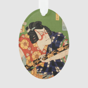 Japanischer Schauspieler (#1) (Vintager japanische Ornament