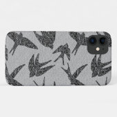 Japanischer Schluck im Flug, Holzkohle und Leichtg Case-Mate iPhone Hülle (Rückseite (Horizontal))