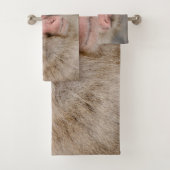 Japanischer Schneeaffe: Natur Badhandtuch Set (Insitu)