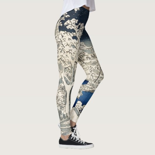 JAPANISCHER SCHNEESDRUCK FALLENDER Leggings (Rechts)