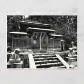 Japanischer Schrein im Schnee Postkarte (Vorderseite)