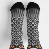 Japanischer schwarzer Koinobori-Karpfenwindsack Socken (Oben)