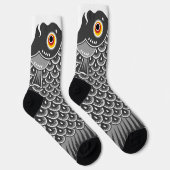 Japanischer schwarzer Koinobori-Karpfenwindsack Socken (Rechts)