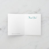 Japanischer Schwung im Flug, Türkis und Aqua Karte (Innenseite)