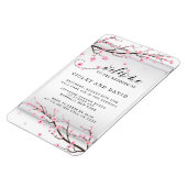 Japanischer Scroll Cherry Blossom Einladung Hochze Magnet (Linke Seite)