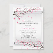 Japanischer Scroll Cherry Blossom Junggeselinnen-A Einladung (Vorderseite)