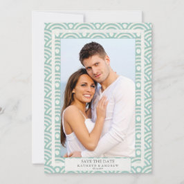 Japanischer Seigaiha Wedding Save the Date Flat Fo Einladung