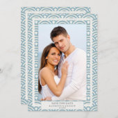 Japanischer Seigaiha Wedding Save the Date Flat Fo Einladung (Vorne/Hinten)