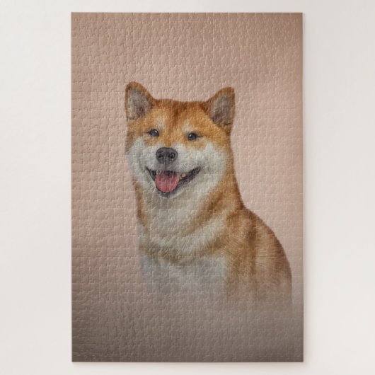 Japanischer Shiba Inu Hund Zeichne Puzzle (Vertikal)