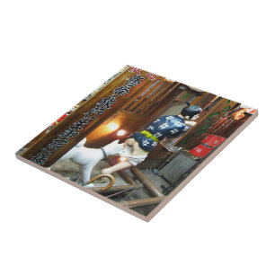 Japanischer Spaß - Hunde ziehen Ameisen herunter Fliese