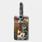 Japanischer Spaß - Hunde ziehen Ameisen herunter Gepäckanhänger (Rückseite vertikal)