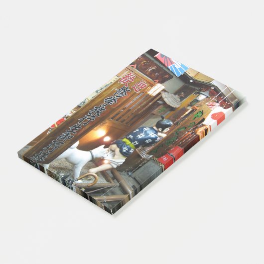 Japanischer Spaß - Hunde ziehen Ameisen herunter Post-it Klebezettel (angewinkelt)