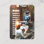 Japanischer Spaß - Hunde ziehen Ameisen herunter Visitenkarte (Vorderseite)