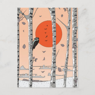 Japanischer Specht Postkarte