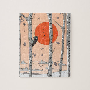 Japanischer Specht Puzzle