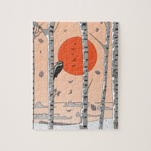 Japanischer Specht Puzzle (Vertikal)