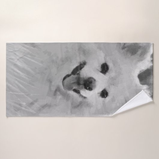 Japanischer Spitz Badehandtuch (Badehandtuch)