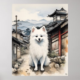 Japanischer Spitz - Dog Art Print Poster