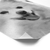 Japanischer Spitz Fotodruck (Ecke)