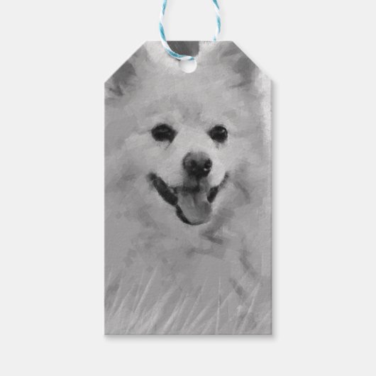 Japanischer Spitz Geschenkanhänger (Vorderseite)