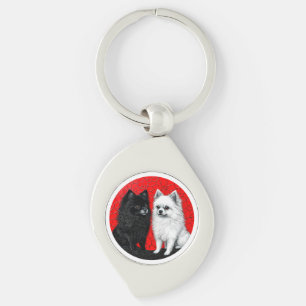 Japanischer Spitz-Hund-Anhänger Für Hunde-Liebhabe Schlüsselanhänger