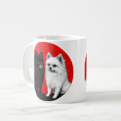 Japanischer Spitz-Hund Kaffeetasse (Vorderseite Links)