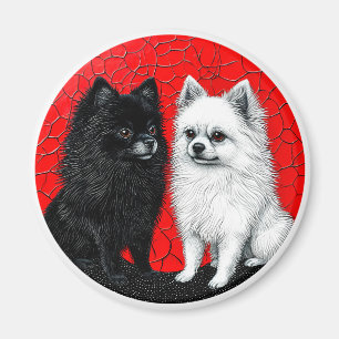 Japanischer Spitz-Hund Magnet