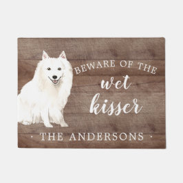 Japanischer Spitz Hund Personalisiert Dog Mat Fußmatte