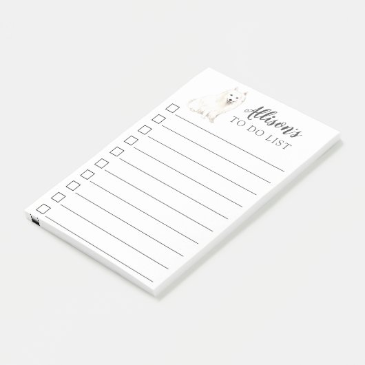 Japanischer Spitz-Hund Personalisiert zu führen Post-it Klebezettel (angewinkelt)