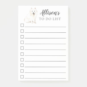 Japanischer Spitz-Hund Personalisiert zu führen Post-it Klebezettel