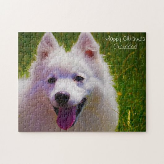 Japanischer Spitz Hund. Puzzle (Horizontal)