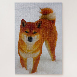 Japanischer Spitz Hund. Puzzle