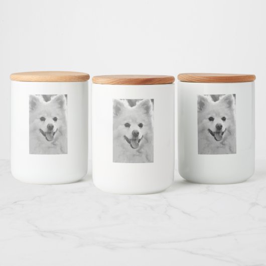 Japanischer Spitz Lebensmitteletikett (Flaschen)