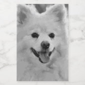 Japanischer Spitz Lebensmitteletikett (Einzelnes Label)