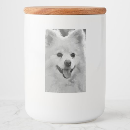 Japanischer Spitz Lebensmitteletikett (Vorderseite)