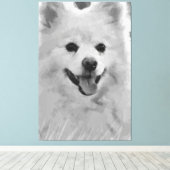 Japanischer Spitz Leinwanddruck (Insitu (Holzboden))