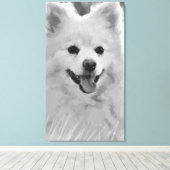 Japanischer Spitz Leinwanddruck (Insitu (Holzboden))