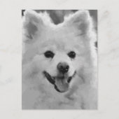 Japanischer Spitz Postkarte (Vorderseite)