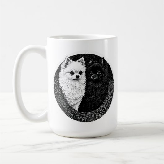 Japanischer Spitzhund Kaffeetasse (Links)